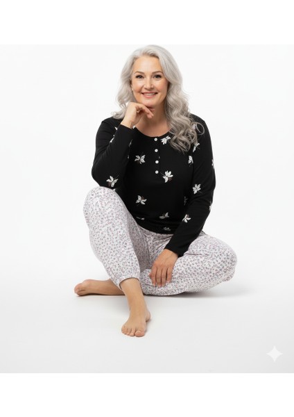 Kadın Kışlık Kadın Anne Içlik Pijama Altı %100 Pamuk Içi Miflonlu Beli Lastikli Rahat modelleri