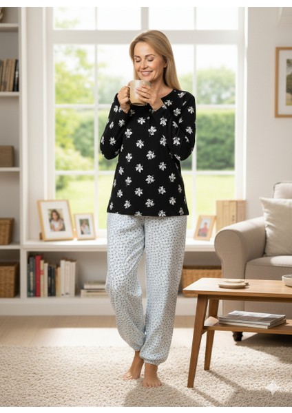 Kadın Kışlık Kadın Anne Içlik Pijama Altı %100 Pamuk Içi Miflonlu Beli Lastikli Rahat fiyatları