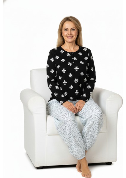 Kadın Kışlık Kadın Anne Içlik Pijama Altı %100 Pamuk Içi Miflonlu Beli Lastikli Rahat indirimleri