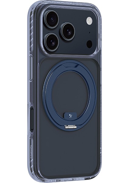 iPhone 17 Pro Kılıf M-Safe Özellikli Airbagli Standlı Amazingthing Titan Pro Magspin Kapak Mavi modelleri