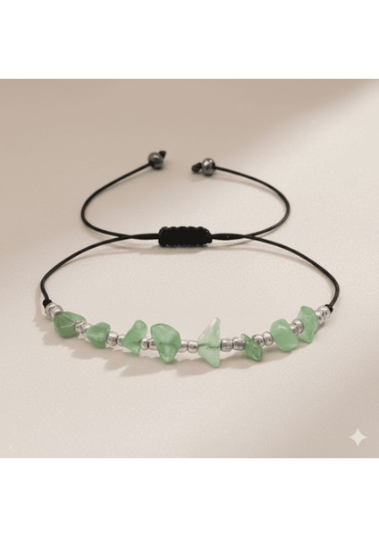 Makrome Örgülü Basic Model Aventurin Doğaltaş Kadın Bileklik fırsatları