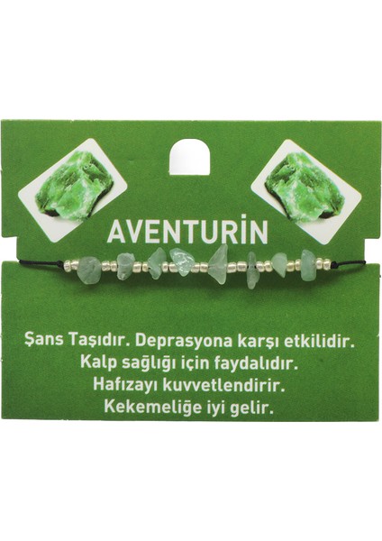 Makrome Örgülü Basic Model Aventurin Doğaltaş Kadın Bileklik indirimleri