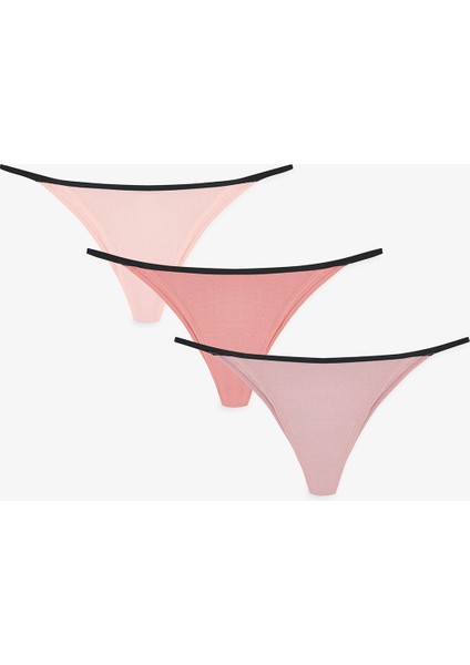 Çok Renkli Earth Tones 3lü Brazilian Külot