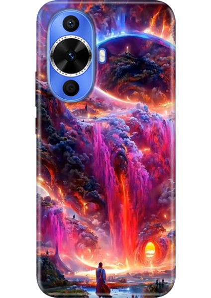 Huawei Nova 12S Kılıf Desenli Kapak Renkli Tpu Uv Gizemliülke