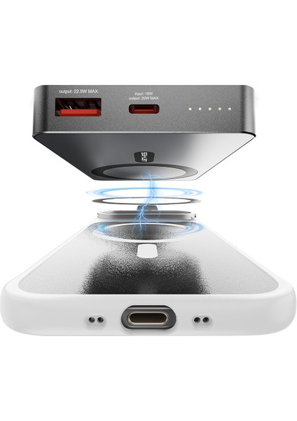 iPhone 17 Air Uyumlu Kılıf M-Safe Şarj Özellikli Metal Kamera Standlı Lenyes CK226 Pc Kapak Şeffaf fiyatları