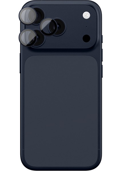 iPhone 17 Pro Max Uyumlu Amazingthing Titan Safir Kamera Lens Koruyucu Uygulama Aparatlı Mavi