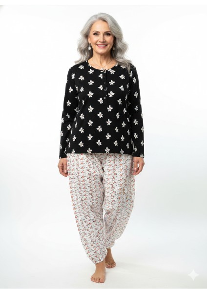 Kadın Kışlık Kadın Anne Içlik Pijama Altı %100 Pamuk Içi Miflonlu Beli Lastikli Rahat indirimleri