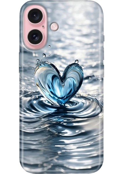 iPhone 16 Plus Kılıf Silikon Desenli Kalıplı Case Aşkdamlası