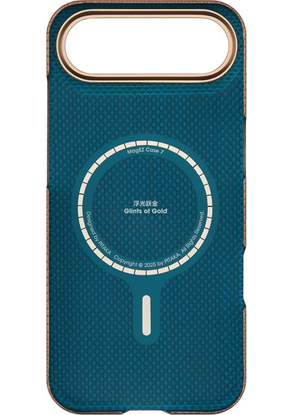 iPhone 17 Air Kılıf M-Safeli Aramid Fiber Pitaka Glints Of Gold Ultra Slim Serisi Kapak Gold
