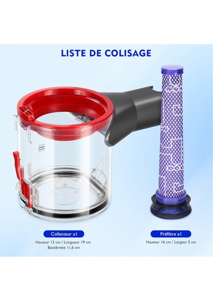 Dyson V7 V8 SV10 SV11 Yedek Parça Toplama Konteyneri Için Toz Konteyneri, Parça No. 967699-01 (Yurt Dışından) modelleri