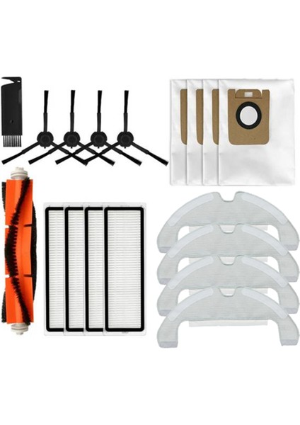 18PCS Dream D10S Plus / RLS6AD Robot Vakum Temizleyici Ana Yan Fırçalar Filtre Mop Bez Toz Torbaları (Yurt Dışından)