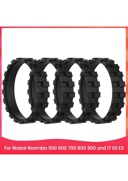 4 Paket Lastikler Irobot Roomba Serisi 500 600 700 800 900 ve I7 E5 E3 Süpürme Robot Tekerlekleri Lastikleri (Yurt Dışından)