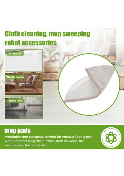 1pcs Xiaomi Mijia Için Tam Kapak Tasarım Mop 1c 1t F9 D9 Robot Vakum-Mop Kuru Islak Mop Kumaş Parçaları Su Tankı Rags (Yurt Dışından) fırsatları