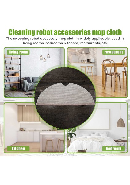 1pcs Xiaomi Mijia Için Tam Kapak Tasarım Mop 1c 1t F9 D9 Robot Vakum-Mop Kuru Islak Mop Kumaş Parçaları Su Tankı Rags (Yurt Dışından) indirimleri