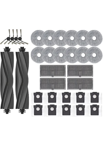 Dreame X40 Ultra, X40 Pro, S30 Pro Ultra Aksesuarlar Ana Yan Fırça Hepa Filtre Mop Bez Tuz Torbaları Değiştirme (Yurt Dışından)