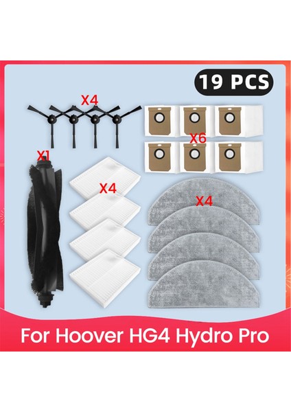Hoover Hg4 Hg4 Hydro Pro Yedek Parçaları Filtre Ana Yan Fırça Mop Kumaş Toz Torbası Aksesuarları Sarf Malzemeleri (Yurt Dışından)