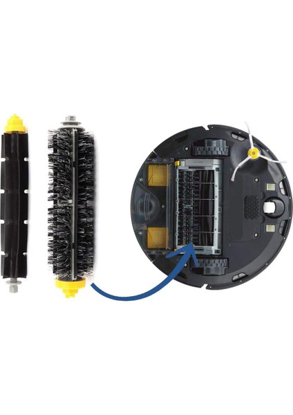 Irobot Roomba 700 Ana Yan Fırça Hepa Filtresi 720, 730, 750, 760, 765, 770, 772, 776, 780, 782, 785, 790 Yedek Parça (Yurt Dışından) fiyatları