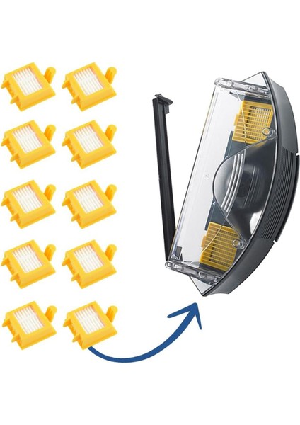 Irobot Roomba 700 Ana Yan Fırça Hepa Filtresi 720, 730, 750, 760, 765, 770, 772, 776, 780, 782, 785, 790 Yedek Parça (Yurt Dışından) modelleri