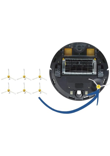 Irobot Roomba 700 Ana Yan Fırça Hepa Filtresi 720, 730, 750, 760, 765, 770, 772, 776, 780, 782, 785, 790 Yedek Parça (Yurt Dışından) fırsatları