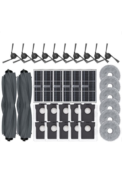 Dreame X40 Ultra / X40 Pro Ultra / S30 Pro Ultra Robot Vakumu Parçaları Değiştirin Ana Yan Fırça Filtresi Mop Kumaş Toz Torbası (Yurt Dışından) fiyatları