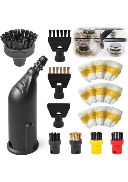 Karcher Steam Temizleyici Aksesuarları Için Easyfix Sc1 Sc2 Sc3 Sc4 Sc5 Aksesuarlar Yuvarlak Fırça Set Temizleyici Değiştirme Parçaları (Yurt Dışından)