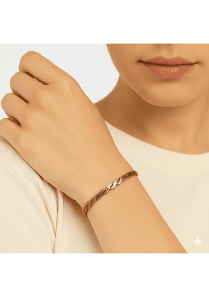 Kadın Bakır Bileklik - Taşlamalı Burma Model - Otantik Tasarım - Ayarlanabilir Yapı modelleri