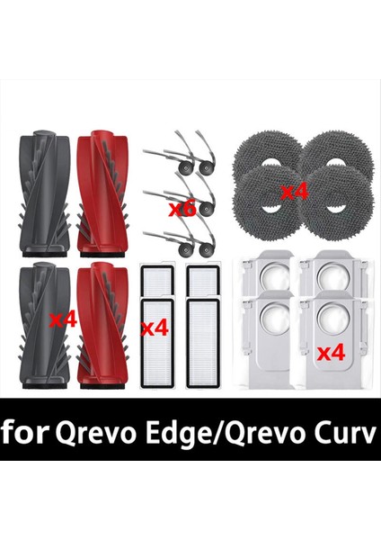 Roborock Robot Için Vakum Temizleyici Curv S5X 5A1 5xc / Kenar / Edgec Aksesuarları Ana Yan Fırça Mop Bezi Filtre Tuz Torbaları (Yurt Dışından)
