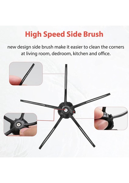 Xiaomi Roborock Için Q7 Max Q7 Max+ T8 Robot Vakum Yedek Parçalar Ana Yan Fırça Hepa Filtre Mop Rag Tuz Torbası Siyah (Yurt Dışından) indirimleri