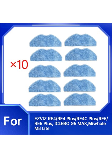 10 Adet Temizleme Bezi Ezvız Re4/re4 ARTI/RE4C Artı/re5/re5 Artı Iclebo G5 Max Miwhole M8 Lite Elektrikli Süpürge (Yurt Dışından) fiyatları