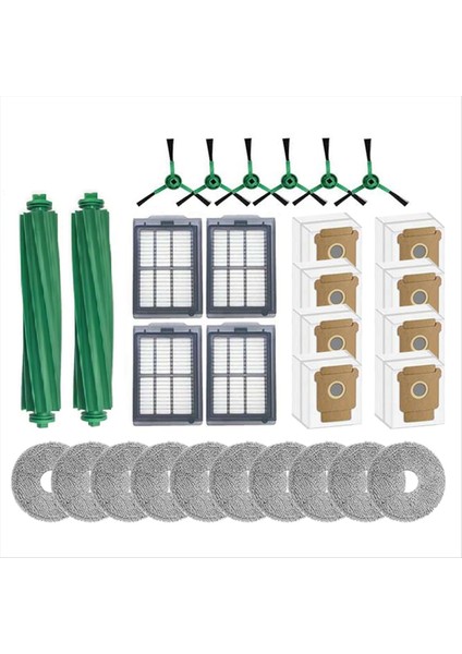 Irobot Roomba Plus 505 COMBO/405 Combo Robotlu Süpürge Fırçası Hepa Filtre Paspas Bezi Toz Torbası Yedek Parçalar (Yurt Dışından)