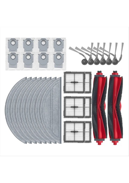 30 Adet Vakum Fırçası Filtre Paspas Bezi Toz Torbası Seti Roborock Q10 S5/Q10 S5+/Q10 X5/Q10 X5+/Q10 VF/Q10 Vf+ Yedek Parça (Yurt Dışından)