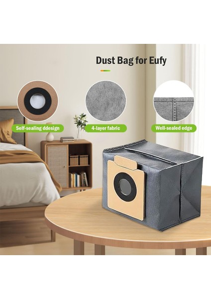 12 Paket Yedek Toz Torbaları Eufy Temiz X8 Pro X10 Pro Omni Robot Vakum Torbaları (Yurt Dışından) modelleri