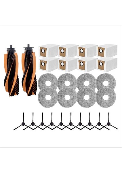 28 Adet Jonr P20 Pro/jonr T5 Pro Robotlu Süpürge Yedek Parça Ana Fırça Yan Fırça Paspas Bezi Toz Torbası (Yurt Dışından)