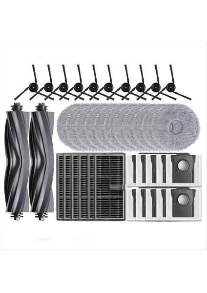 Mova P50 Pro Ultra / P50 Ultra Robotlu Süpürge Ana Yan Fırça Paspas Bezi Hepa Filtre Toz Torbası Yedek Parça (Yurt Dışından)