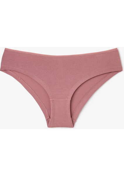 Leopar ve Çiçek Desenli Düşük Bel 5'li Hipster Külot