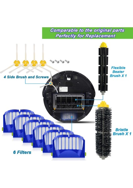 Irobot Roomba Için Yedek Parçalar 600 671 664 615 690 691 694, Irobot Roomba 600 Serisi Aksesuarları (Yurt Dışından) fiyatları