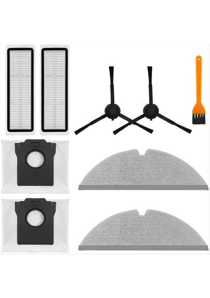 9 Adet Yan Fırçalar Hepa Filtreler Paspas Bezleri Toz Torbaları Dreame D20 Artı Elektrikli Süpürge Yedek Parçaları (Yurt Dışından) fırsatları