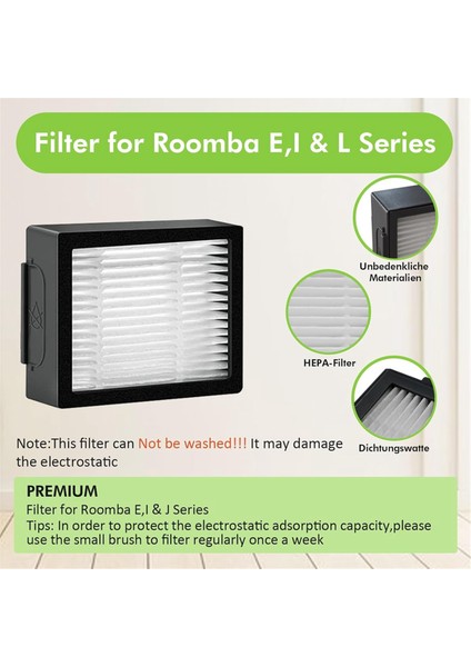 Irobot Roomba E I &amp; J Serisi E5 E6 I1 I1+ I3 I3+ I4 I4+ I5 I5+ I6 I6+ I7 I7+ I8 I8+ Parçalar Için Hepa Filtre Değiştirmeleri (Yurt Dışından) fırsatları