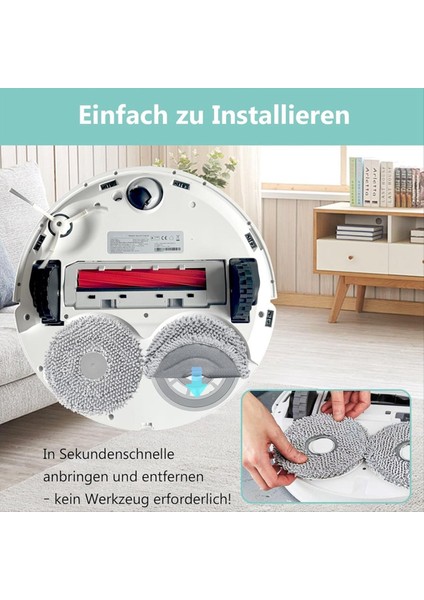 Roborock Q Revo/qrevo S/pro/maxv/master/slim/curve/edge/saros 10R/Z70 Robotlu Süpürge Için Paspas Bezi (Yurt Dışından) modelleri