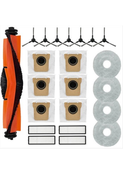 Xiaomi X20 Pro X20 Max Elektrikli Süpürge Yedek Parça Ana Yan Fırça Hepa Filtre Paspas Bezi Toz Torbaları (Yurt Dışından)
