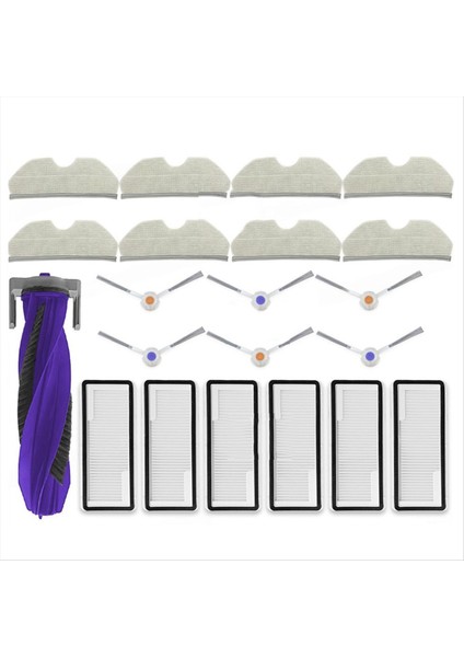 Ana Silindir Fırça Yan Fırça Hepa Filtre Paspas Pedi Aksesuarları Narwal Freo x Plus Robotlu Süpürge Aksesuarları A (Yurt Dışından)