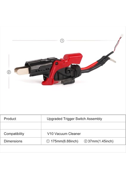 Dyson V10 SV12 Elektrikli Süpürge Güç Düğmesi Yedek Parçaları Için Yükseltilmiş Tetik Anahtarı Düzeneğinin Değiştirilmesi (Yurt Dışından) modelleri