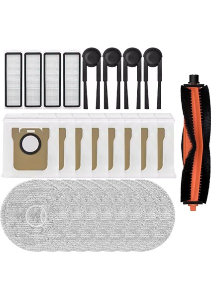 25 Adet Xiaomi Mijia Robot Vakum 5c OV42CN Yedek Parçalar Ana Fırça Yan Fırça Hepa Filtre Paspas Bezi Toz Torbası (Yurt Dışından) fırsatları