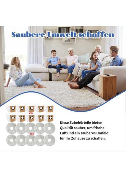 20PCS Vakum Toz Torbası ve Paspas Bezi Xiaomi Mijia M40 D110CN Vakum Süpürge Yedek Parçaları (Yurt Dışından) modelleri