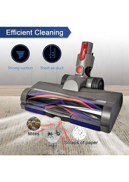 V7 V8 V10 V11 V15 Elektrikli Süpürge Için Hızlı Serbest Bırakılan Zemin Fırçası Kafası Parke Zemin Halıları Için LED Farlı (Yurt Dışından) indirimleri