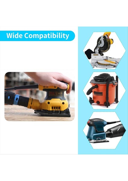 1 1/4 Inç x 17 Ft. Elektrikli Aletler Için 5 Bağlantı Parçası/adaptörlü Ev ve Atölye Vakumları Için Toz Toplama Hortumu (Yurt Dışından) modelleri