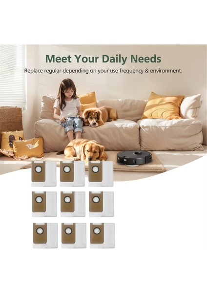 9 Adet Loorow Için Toz Torbaları AT800 Sweeper Aksesuarları, Iyi Çalışacak ve Iyi Çalışacak Şekilde Yapılmış (Yurt Dışından) fiyatları