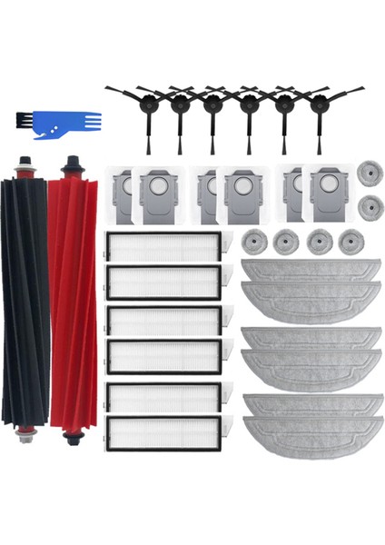 Roborock Için 33PCS S8 Maxv Ultra G20S Robot Vakum Parçaları Ana Yan Fırçalar Mop Bezleri Hepa Filtreler Toz Çanta Aksesuarları (Yurt Dışından) fiyatları