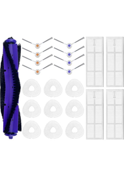 Narwal Freo Çok Yönlü Self Mop Temiz Robot J3 Roller V Şeklinde Yan Fırçalar Paspas Bezleri Rag Hepa Filtre Yedek Parça (Yurt Dışından)