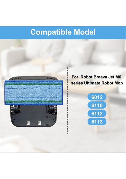9pcs Irobot Braava Jet M6 Ultimate Robot Mop 6012, 6110, 6112, 6113 Yıkanabilir ve Yeniden Kullanılabilir Paspas Bezi (Yurt Dışından) fiyatları